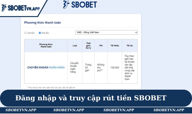 Bước đăng nhập và truy cập vào chuyên mục rút vốn