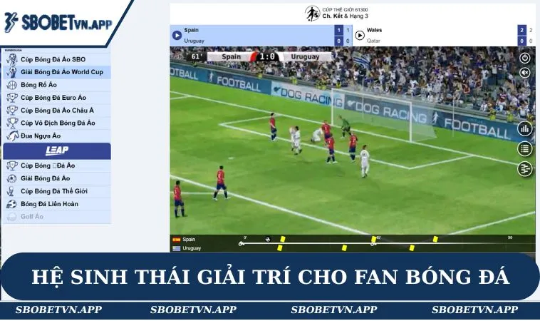 Thể Thao Ảo SBOBET 2 Hệ sinh thái giải trí đa dạng cho fan bóng đá