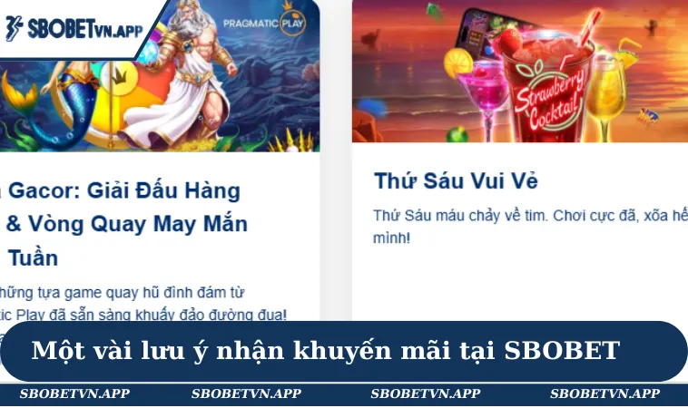 Khuyến Mãi SBOBET 3 Một vài lưu ý người chơi cần nhớ khi nhận khuyến mãi tại SBOBET