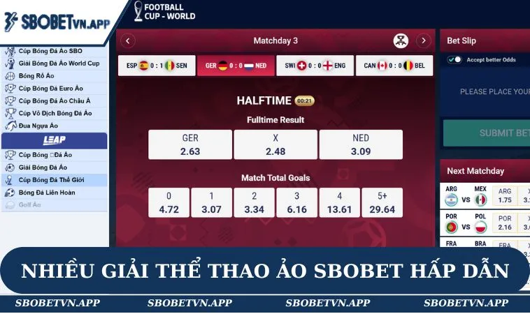 Thể Thao Ảo SBOBET 3 LEAP ra mắt nhiều giải thể thao ảo SBOBET hấp dẫn