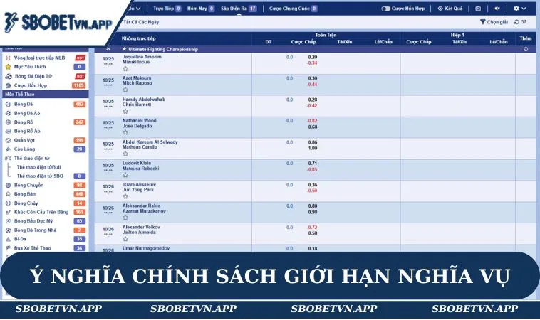 Miễn Trừ Trách Nhiệm SBOBET 1 Ý nghĩa pháp lý của chính sách giới hạn nghĩa vụ